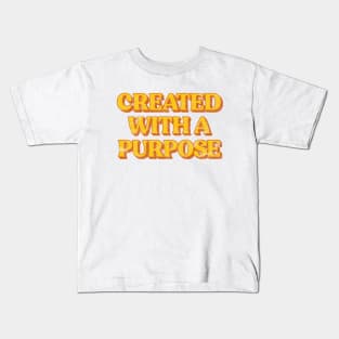 Retro Created With A Purpose Christian Kids T-Shirt